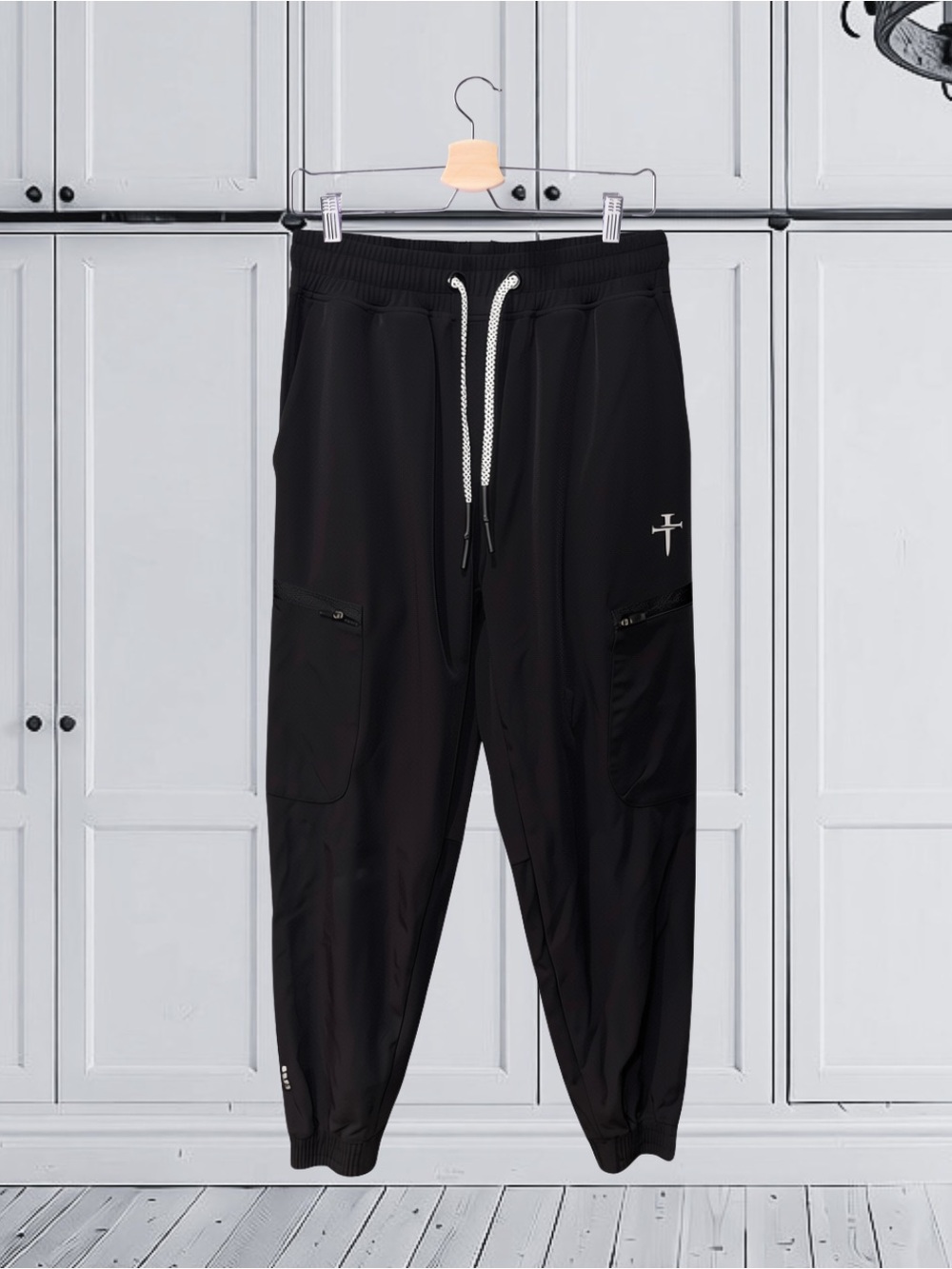 Three Nails Vapor-Lite Cargo Joggers Black Size Small
